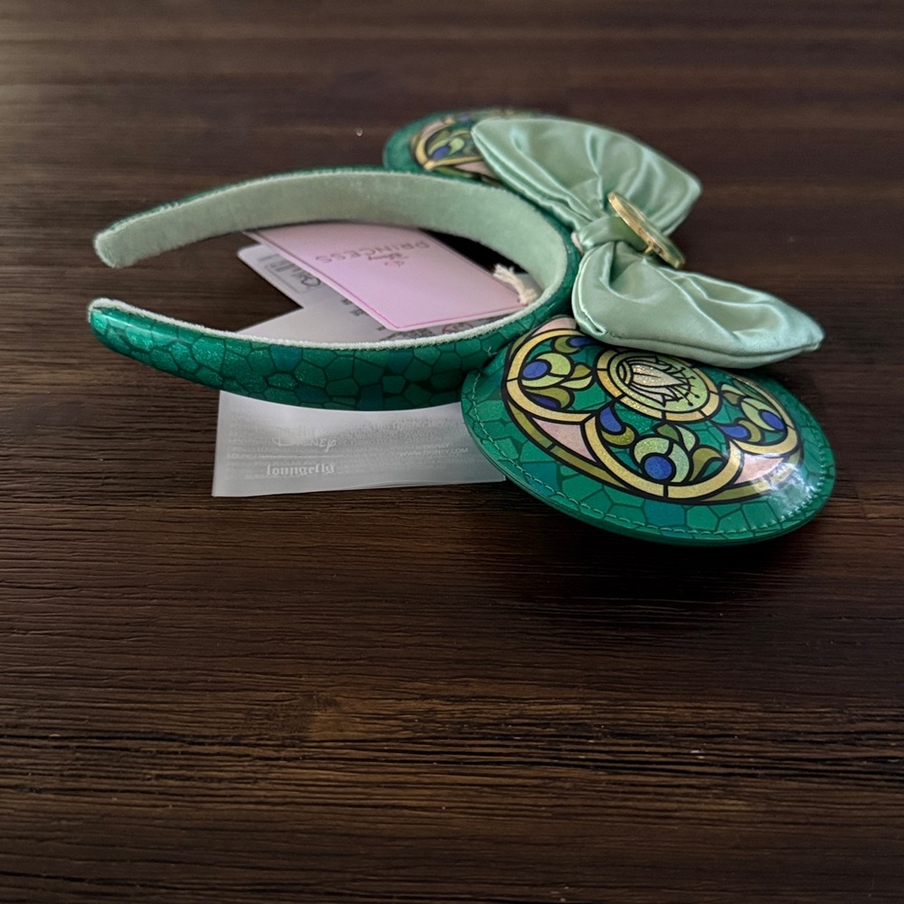 Loungefly Disney Princess Stained Glass Collection Tiana Ear Headband NWT - Picture 8 of 13